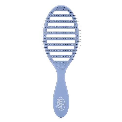 Wet Brush Speed Dry Hair Brush - Sky Blue - Vented Design and Ultra Soft HeatFlex Bristles Are Blow Dry Safe With Ergonomic Handle Manages Tangle and Uncontrollable Hair - Pain-Free