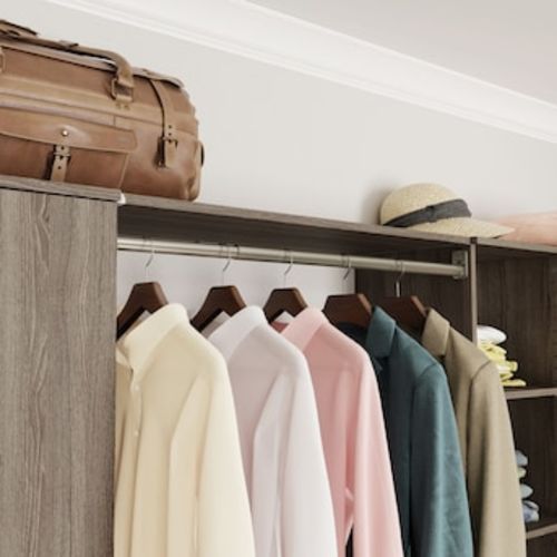 ClosetMaid BrightWood 48-in x 14-in D Latte Solid Shelving Wood Closet Shelf (1 Shelf) 10000-02640 at Lowes.com