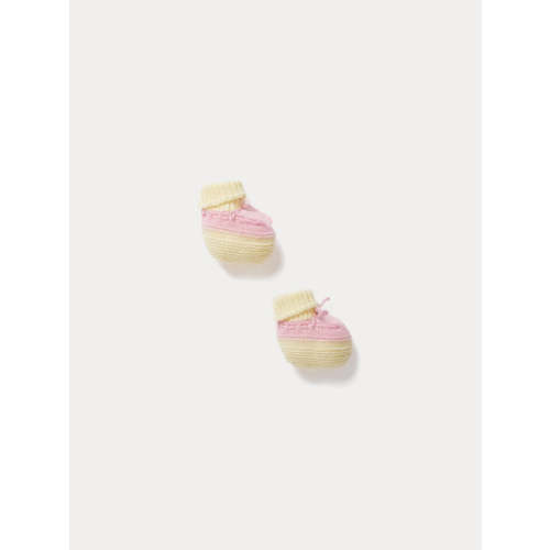 Bonpoint x Guest in Residence Telse baby slippers in pink cashmere