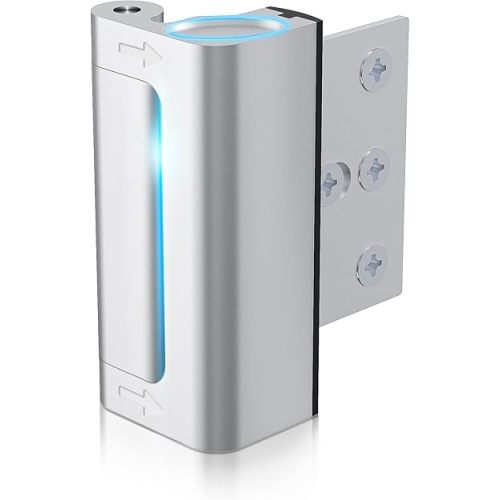 2Pack AceMining Door Reinforcement Lock Withstands 800lbs of Force - Silver Extra Child Proof Door Lock Drilling Required,Prevents Unauthorized Entry,Add a Door Security Lock for Home Safety & Privacy