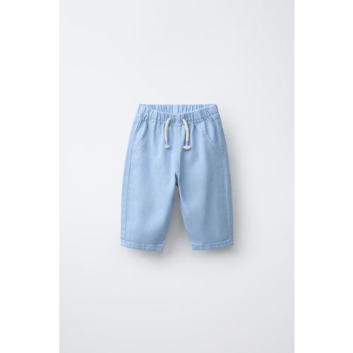 RELAXED TWILL PANTS - Bluish | ZARA United States