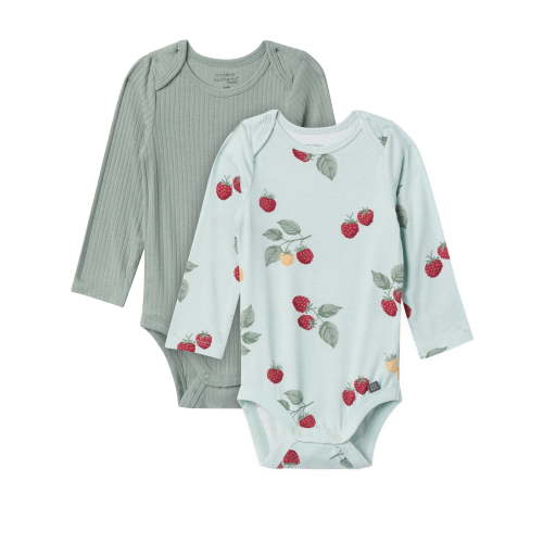 Modern Moments by Gerber Gender Neutral Super Soft Long Sleeve Bodysuits, 2-Pack, Sizes Newborn - 12 Months