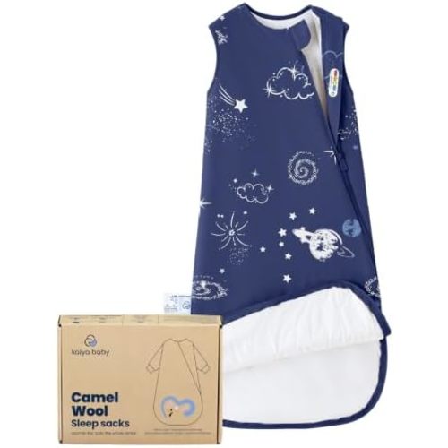 kaiya baby 1.0 TOG Organic Cotton Sleep Sack, Camel Wool, 0-6M