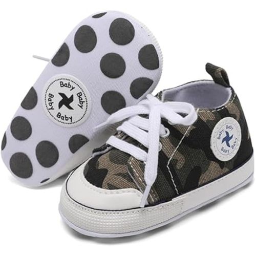 BEIDI Baby Girl Boy Shoes 0-18 Months,Infant Unique Essentials Gifts,Unisex Newborn Doll Slip-on Soft Sole High-top Frist Walking Sneakers