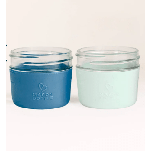Silicone Sleeve 2 Pack | 4oz Mason Jar Baby Bottle Sleeve | Mason Bottle