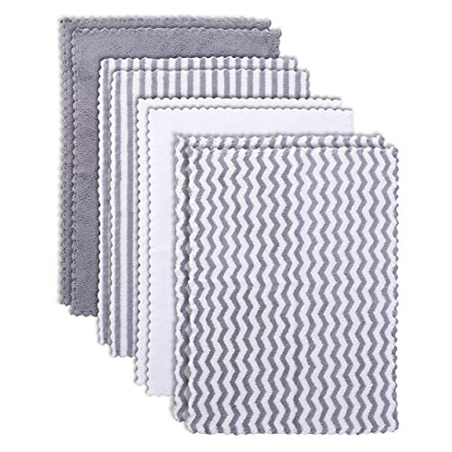 8 Pack Super Soft Baby Burp Cloths, Baby Washcloths, Ultra Absorbent Large Newborn Burping Cloth for Boy and Girl, Milk Spit Up Rags, Unisex for Baby Sensitive Skin, Grey and White, 16  12 Inch