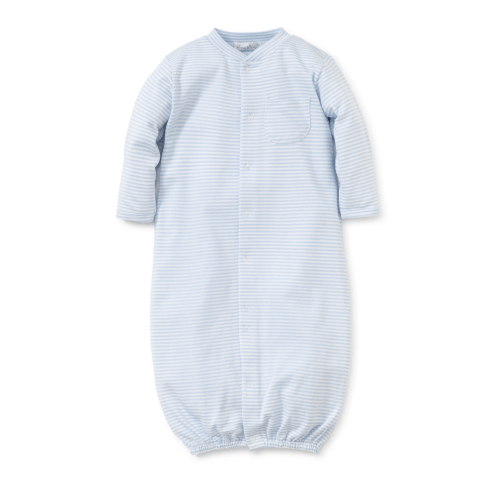 Kissy Kissy Simple Stripes Blue Convertible Gown -- Light Blue Size Small
