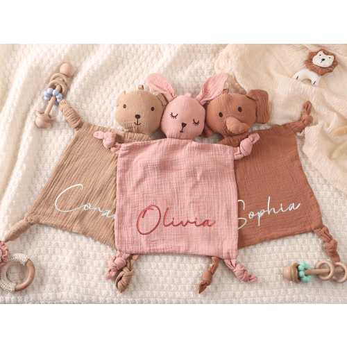 Personalized Baby Comforter,Embroidered Baby Name Comforter,Baby Shower Gift,Baby Comforter Blanket,Baby Name Rattle,Christmas Gift for Baby