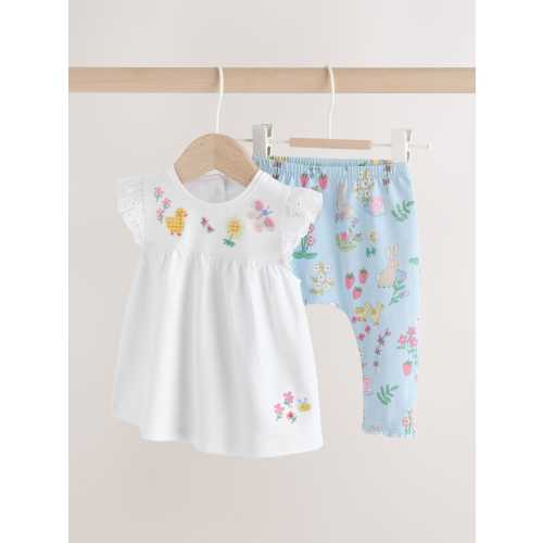 Ecru Fairy Short Sleeve Baby Top and Leggings 2 Piece set (0mths-2yrs)