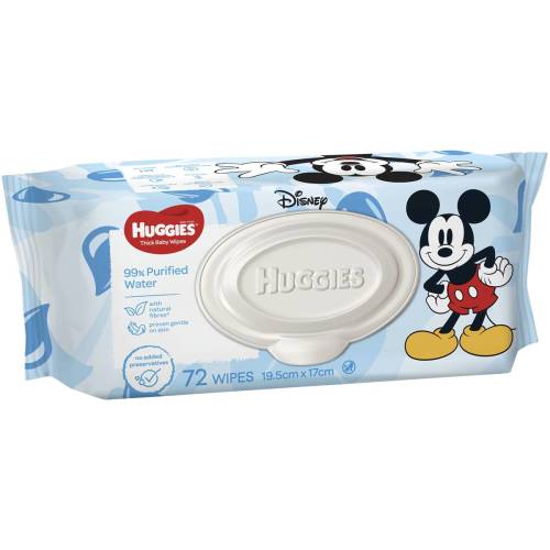 Huggies Thick Baby Wipes 99% Purified Water 72 pack