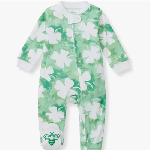 Burt's Bees Baby Boys Sleep and Play PJs, 100% Organic Cotton One-Piece Zip Front Romper Jumpsuit Pajamas