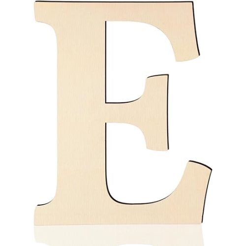 Large Wooden Letters 17 Inch, Big Wood Letters E Shape Cutouts Alphabet Unfinished Paintable Wooden Letters for Wall Decor DIY Crafts Painting Birthday Wedding Party Classroom Nursery Home Decor