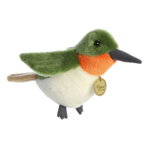 Aurora Small Ruby-Throated Hummingbird Miyoni Adorable Stuffed Animal Green 7.5"