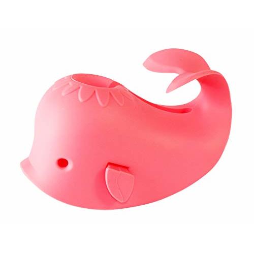 Aurelie Silicone Whale Tub Faucet Cover for Kids, Protective Baby Safety Products for the Bathtub Spout, Melon