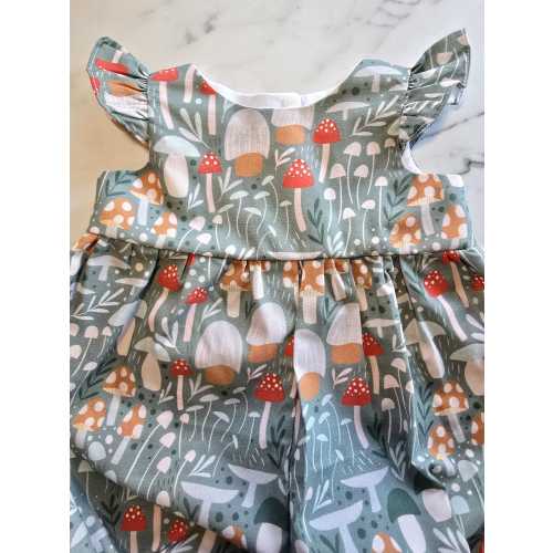 Mushroom bubble romper for baby, 3-6 Months