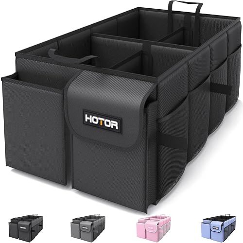 HOTOR Trunk Organizer/Diaper Caddy- Foldable Car Organizer for SUVs & Sedans Storage