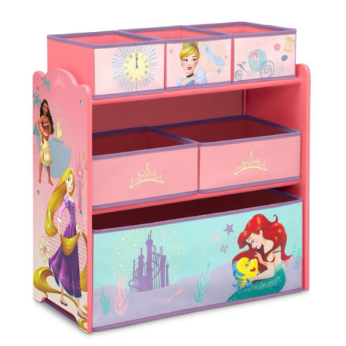 Delta Children Design & Store 6 Bin Toy Storage Organizer, Disney Princess