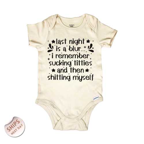 Last Night Is A Blur Baby Onesie®, Funny Baby Bodysuit, Cute Newborn Onesie®, Baby Shower Gift, 2000997