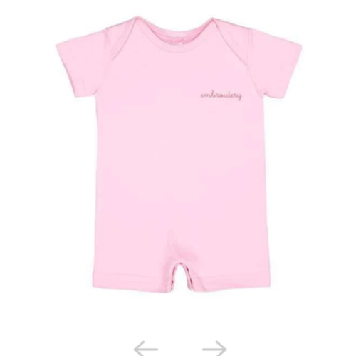 Personalized Baby Cotton Romper – Custom Embroidered Baby Outfit | juju + stitch