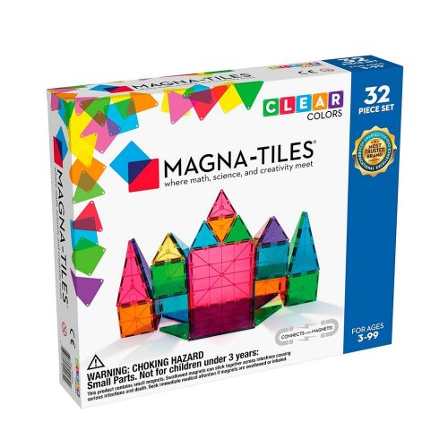 Magna-Tiles® Clear Colors 32-Piece Set