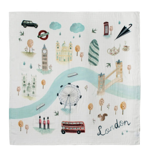 Baby Swaddle in Tanboocel® Bamboo Viscose - London