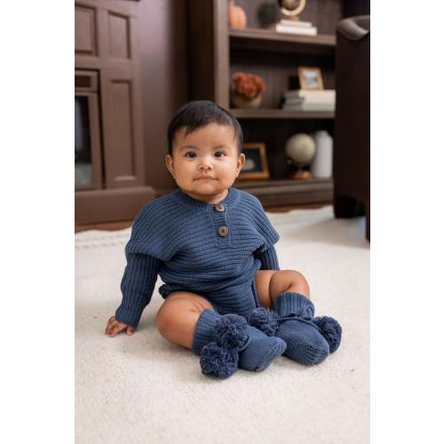 Chunky Knit Romper in Oxford