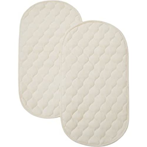 TL Care 2 Pack Waterproof Quilted Playard Changing Table Protector Pads Made with Organic Cotton Top Layer, 23" x 12"