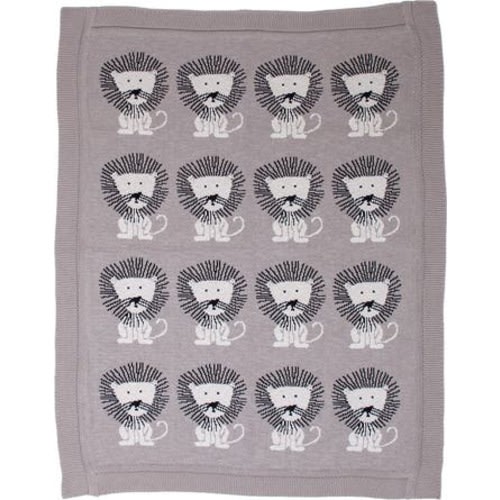 PARKLAND COLLECTION Lion King Transitional Light Grey Knitted 32" x 40" Baby Blanket | Nordstromrack
