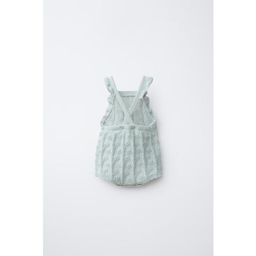 LINEN BLEND KNIT ROMPER - Pastel green | ZARA United States