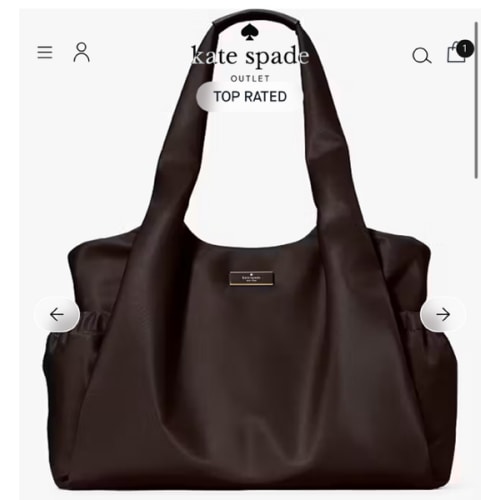 Kate Spade Carter Nylon Large Baby Bag Babybag, Hot Fudge Brown