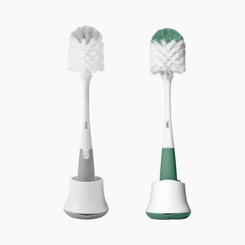 OXO Tot Oxo Tot x Babylist Bottle Brush with Stand - Sage and Grey, 2