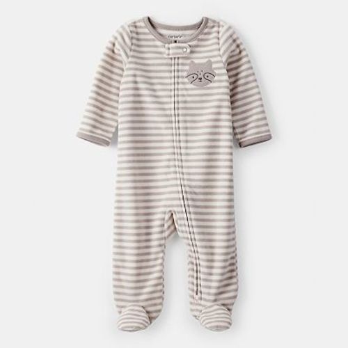 Baby Carter's Fox Striped Loose Fit Long-Sleeve Sleep & Play Pajamas