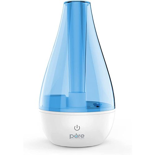 Pure Enrichment MistAire Studio Ultrasonic Cool Mist Humidifier - Compact Overnight Operation for Small Rooms, 2 Mist Settings, Optional Night Light, & Auto Shut-Off - For Offices, Nurseries, & Plants