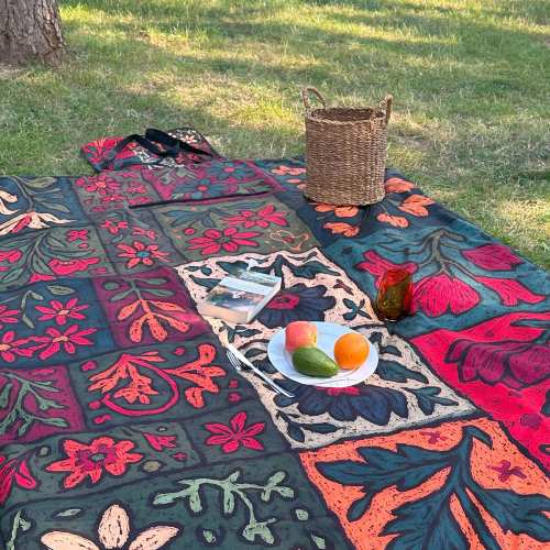 Waterproof Picnic Blanket, Traditional Beach Blanket, Foldable Outdoor Mat with Sandproof, Carry Bag, 3 Layer Picnic Rug, 60x80" - 150x200cm