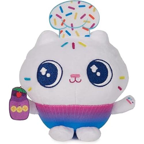 DreamWorks GABBY'S Dollhouse, Celebration Series 6-Inch Tall Cakey Cat Plushies, Stuffed Animal Kids Toys for Girls & Boys Ages 3 and Up