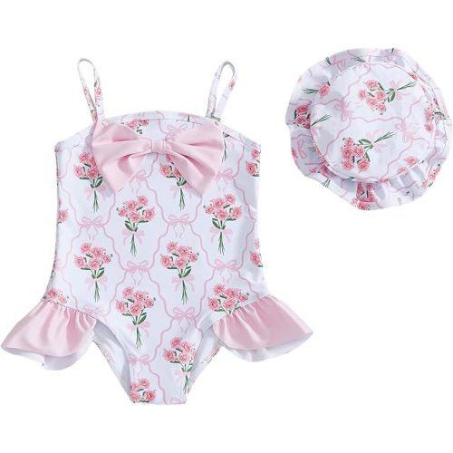 Summffie Toddler Baby Girl Swimsuit Infant Bathing Suit Newborn One Piece Swimwear Cute Bikini Summer Beach Swim Suit