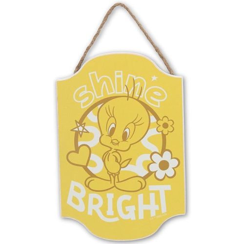 Looney Tunes Tweety Bird Shine Bright Hanging Wood Wall Decor