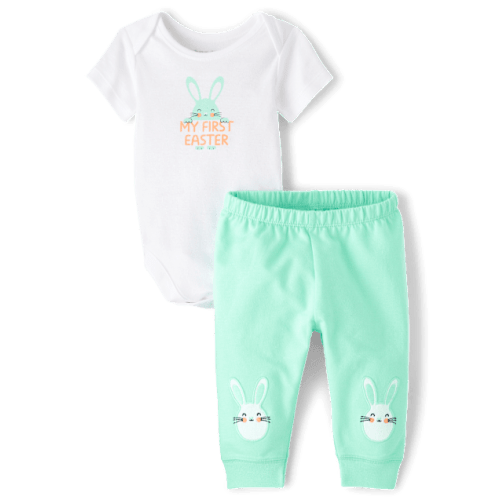 Baby First Easter 2-Piece Playwear Set - Aqua