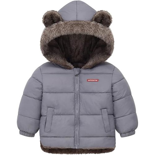 Fairy Baby Infant Baby Winter Coat Cute Teddy Bear Hooded Jacket Warm Fleece Outerwear Windproof Toddler Boys Girl 6M-4T