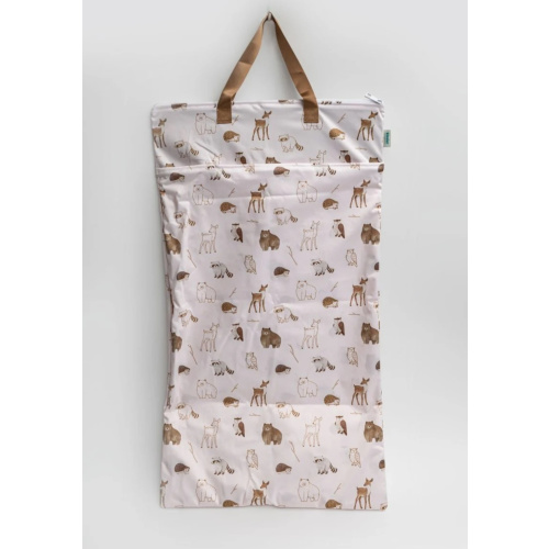 Large Zipper Hanging Wet Bag, Laundry Bag with Handles