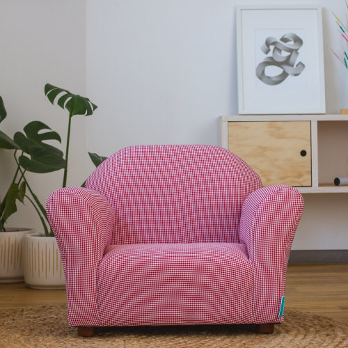 Gemma Violet Weybridge Kid's Club Chair Gingham Pattern & Reviews | Wayfair