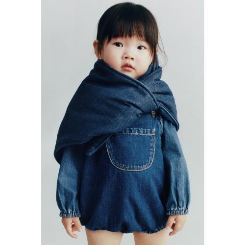 SOFT DENIM ROMPER - Mid-blue | ZARA United States