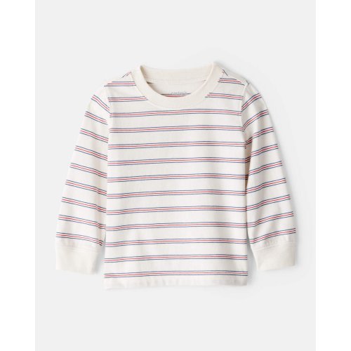 Baby Boy Striped Long-Sleeve Tee - Ivory | Carter's