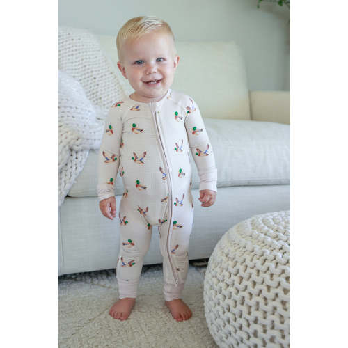Convertible Zip Romper in Little Mallard | Caden Lane