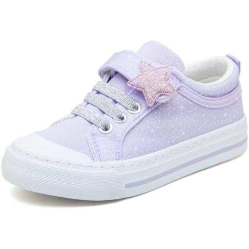 ToandonToddler Kids Sneakers Sparkle Fashion Glitter Sequins Canvas Shoes