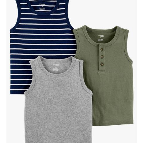 Simple Joys by Carter's Boys 3-Pack Muscle Tank Tops
