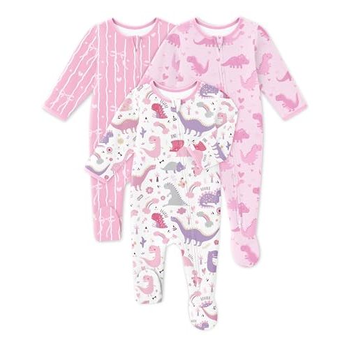 Baby Sleepers 100% Organic Cotton Pajamas for Newborn 0-3 3-6 6-9 Months Boys Girls Clothes Footed Pjs