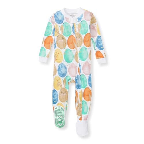 Burt's Bees Baby Baby Girls Sleeper Pajamas, 100% Organic Cotton, One-piece PJs, Diagonal Zip Up Jumpsuit, Snug Fit Footie