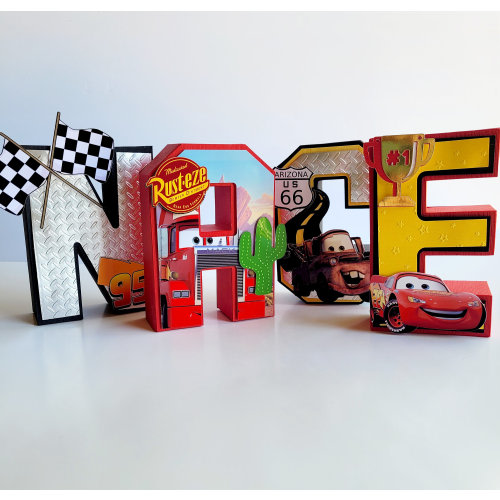 3D letters disney Cars, cars 3D letters, Lighting McQueen decorations, cars Birthday, Ligting McQueen party decor, Lightning McQueen decoration