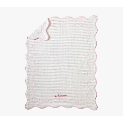Scallop Matelasse Baby Blanket | Pottery Barn Kids